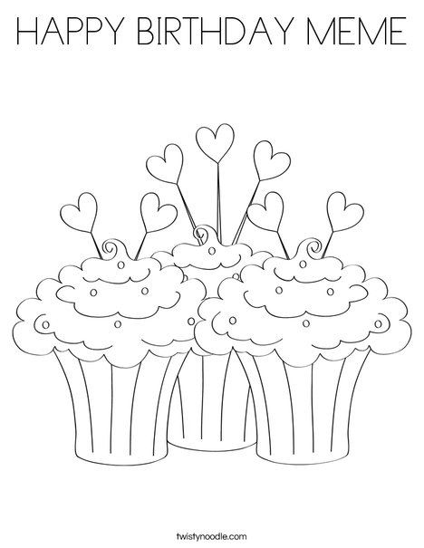 468x605 Happy Birthday Meme Coloring Page