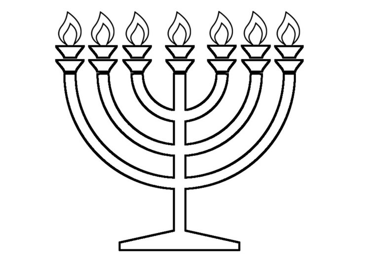 Menorah Coloring Page