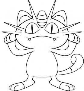 278x302 How To Draw Meowth