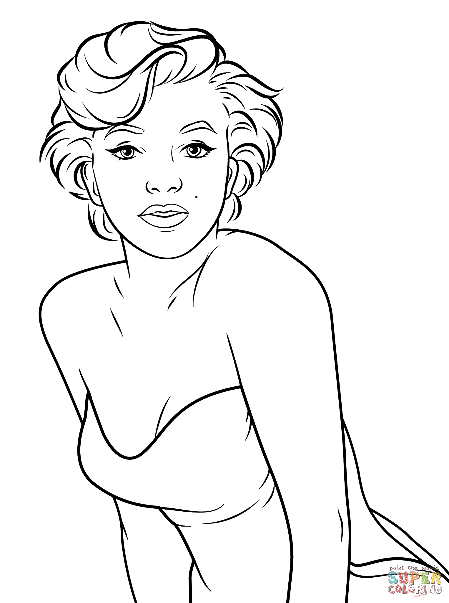 Marilyn Monroe Coloring Page Free 1526x2046 Marilyn Monroe Coloring Page Free