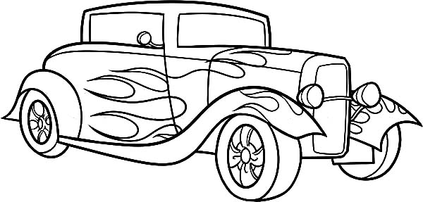 Old School Cars Coloring Pages Coloring Pages 600x287 Old School Cars Coloring Pages Coloring Pages