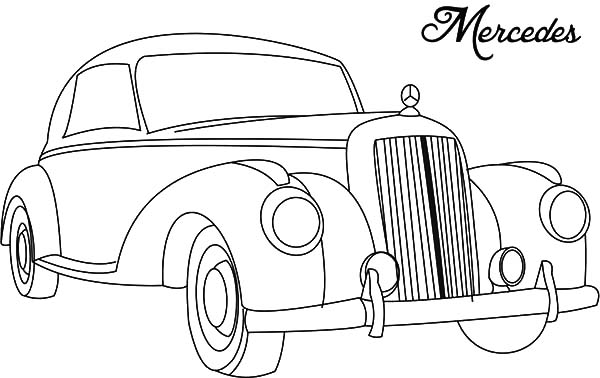 Mercedes Classic Car Coloring Pages 600x378 Mercedes Classic Car Coloring Pages