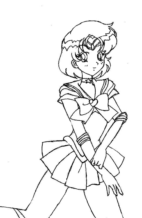 490x750 Sailor Mercury Coloring Page By Utter Moquerie
