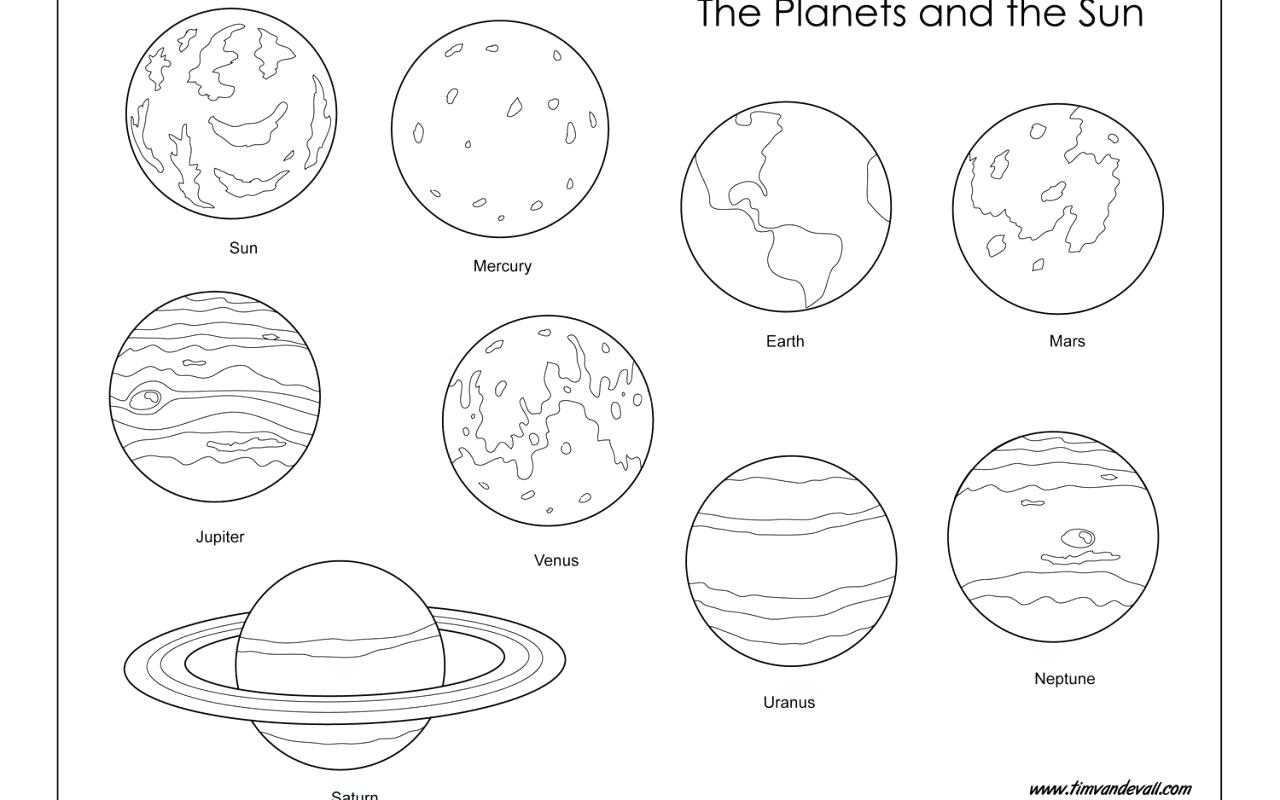 1280x800 Planet Pluto Coloring Pages To Print Rocket With Planets For Kids