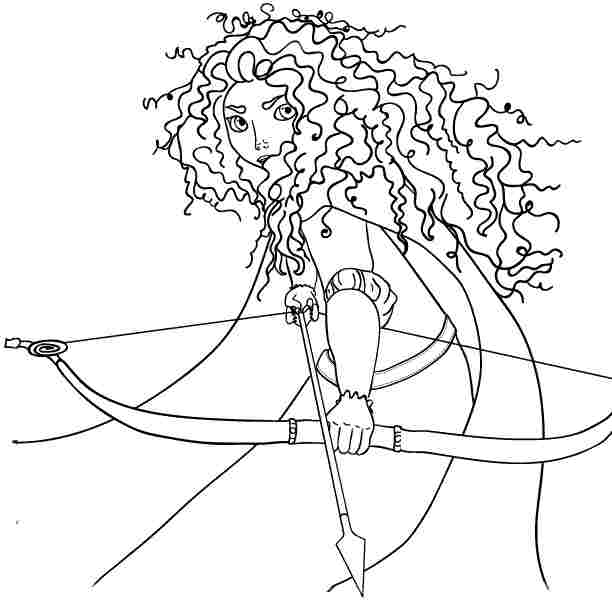 Brave Disney Princess Coloring Pages 612x600 Brave Disney Princess Coloring Pages