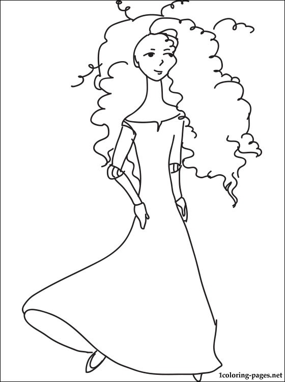 Princess Merida Brave Coloring Page Coloring Pages 560x750 Princess Merida Brave Coloring Page Coloring Pages