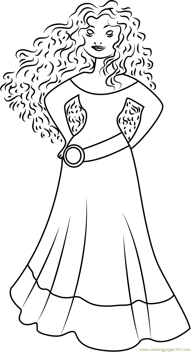 Princess Merida Coloring Page 800x1476 Princess Merida Coloring Page