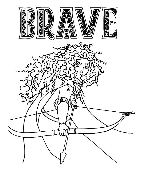 Princess Merida In Brave The Movie Coloring Pages Color Luna 600x776 Princess Merida In Brave The Movie Coloring Pages Color Luna