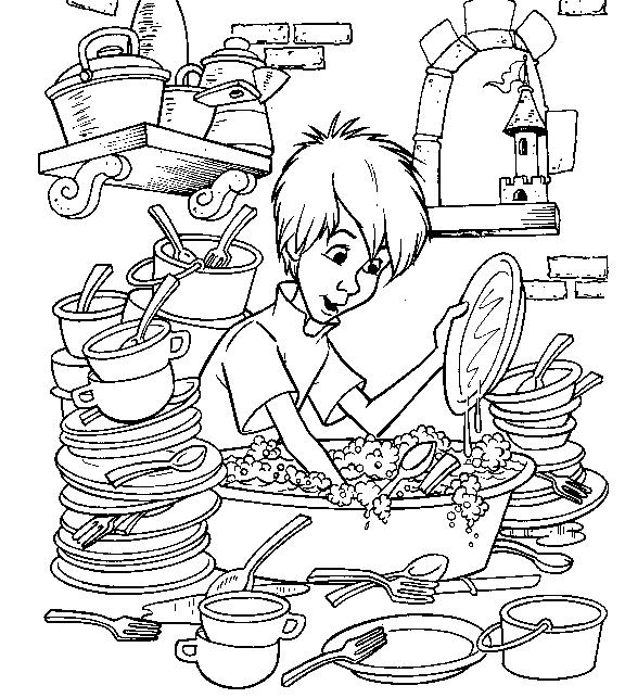 576x643 Merlin Coloring Page 5