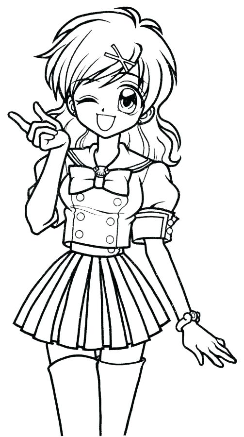 503x900 Anime Girl Coloring Pages