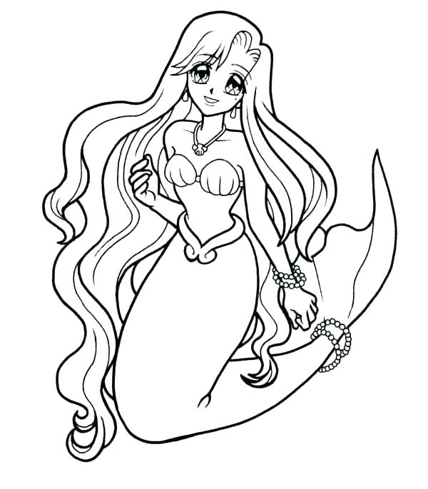 600x686 Cute Mermaid Coloring Pages Cute Mermaid Coloring Pages Pin Page 2