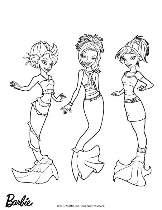 520x672 Barbie In A Mermaid Tale Coloring Pages Merliah Baby Mermaid