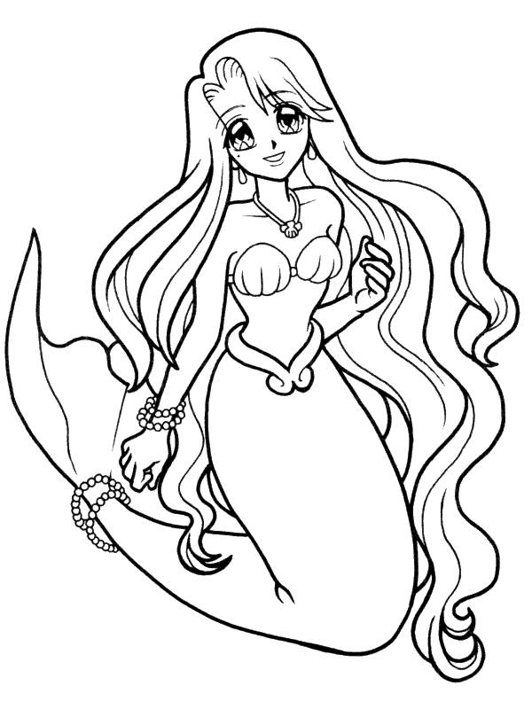 600x800 Cartoon Mermaid Coloring Pages Mermaid Coloring Pages For Kids