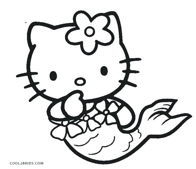 670x576 Color Pages Hello Kitty Good Hello Kitty Mermaid Coloring Pages