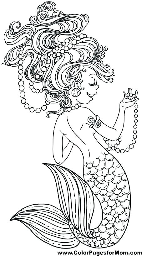 454x817 Fresh Mermaid Coloring Pages For Adults Or Mermaid Colouring Page