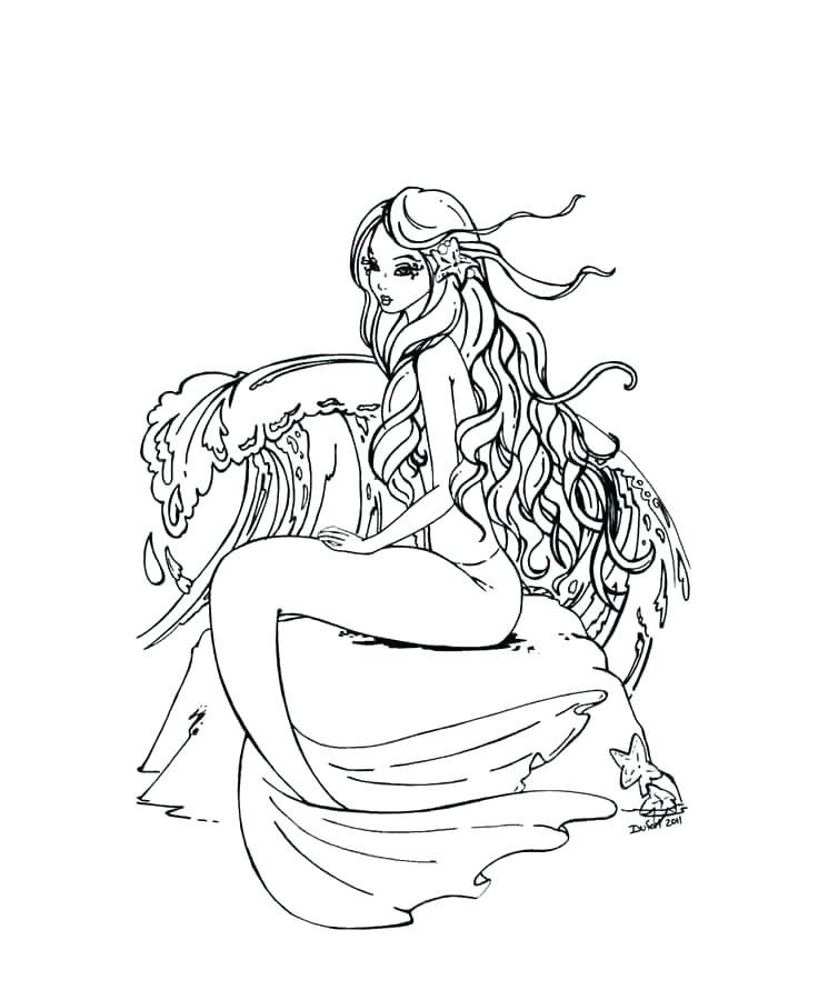 736x891 Mermaid Color Pages Mermaid Color Page Adult Coloring Pages