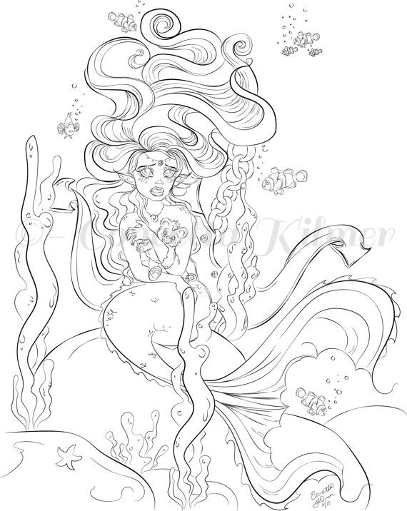 570x716 25 Mermaid Coloring Pages For Adults Collections Free Coloring