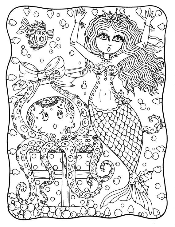 285 Best Mermaid Coloring Pages For Adults Images 570x738 285 Best Mermaid Coloring Pages For Adults Images