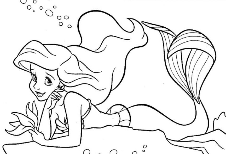 Mermaid Coloring Page 865x591 Mermaid Coloring Page