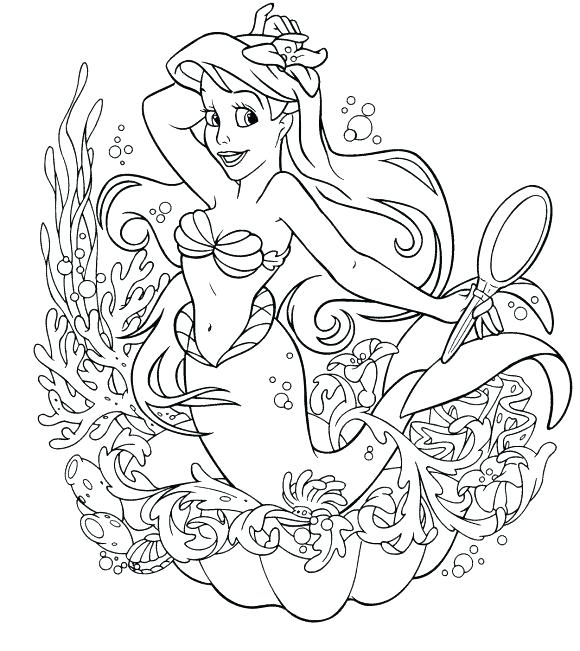Princess Mermaid Coloring Pages Coloring Page Coloring Pages 580x651 Princess Mermaid Coloring Pages Coloring Page Coloring Pages