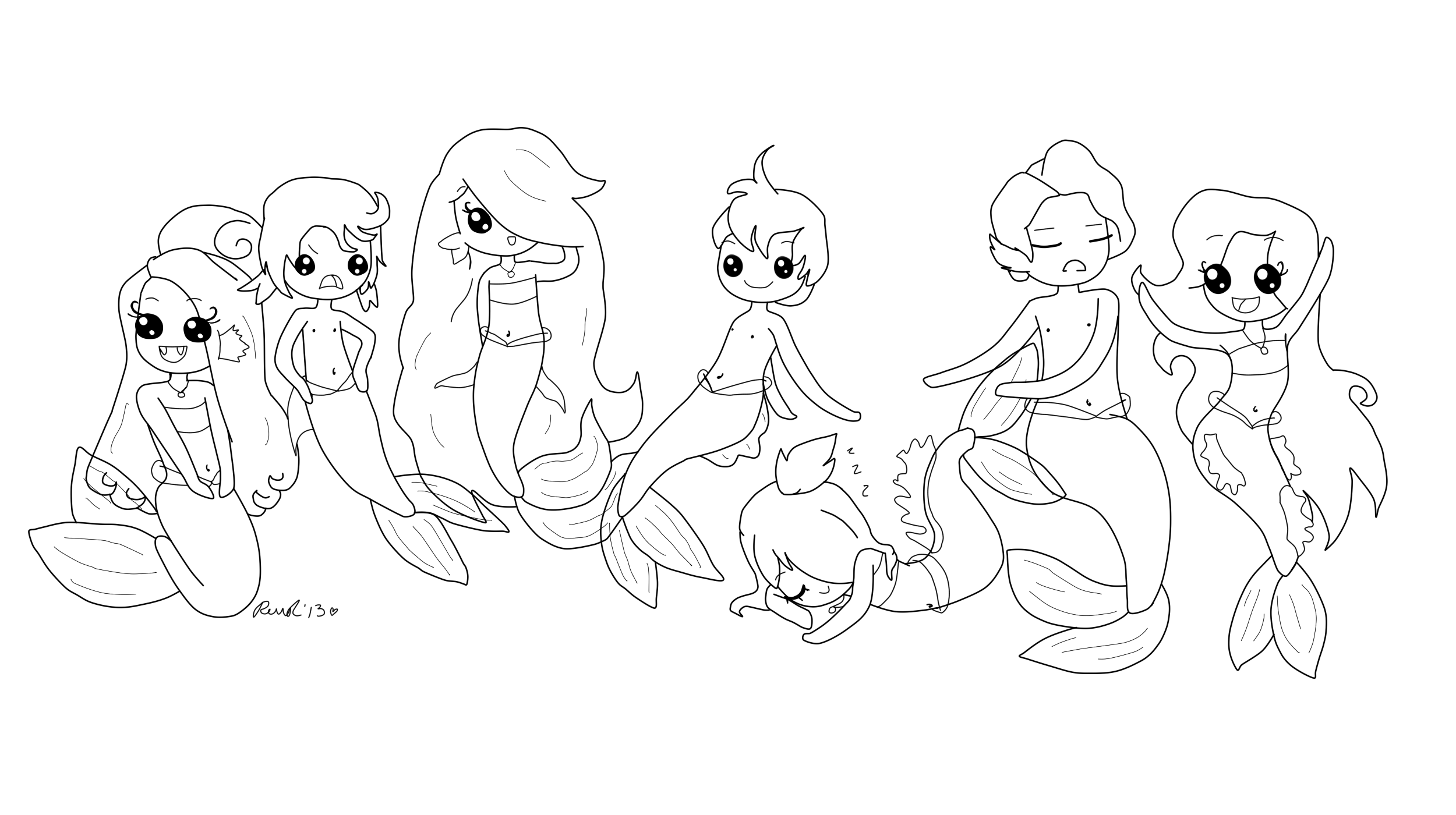2500x1400 Extraordinary Ideas Coloring Pages Of Mermaids Realistic Mermaid