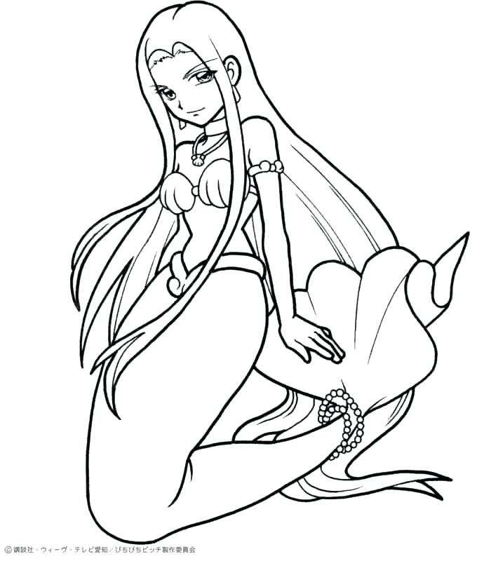 700x800 Mermaid Color Pages Realistic Mermaid Coloring Pages Download