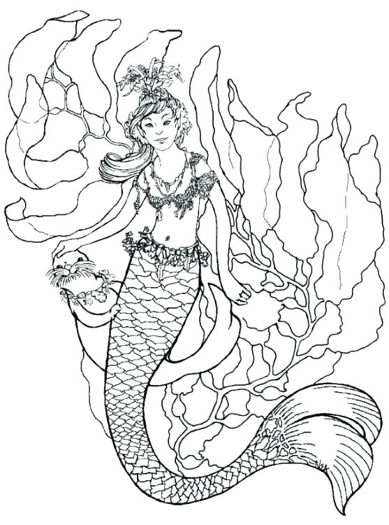 557x750 Mermaid Coloring Pages For Adults Princess Mermaid Coloring Pages