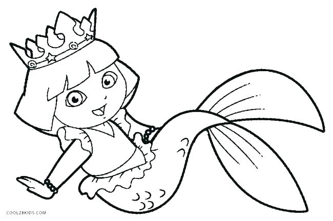 650x432 Mermaid Coloring Pages Realistic Mermaid Coloring Swimming Mermaid