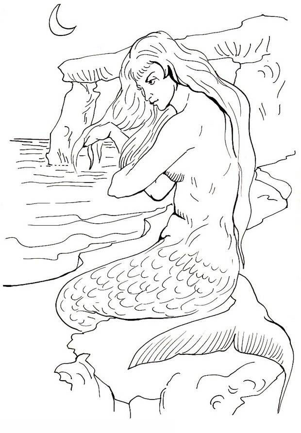 Mermaid Coloring Pages Popular Mermaid And Dolphin Coloring Pages 620x892 Mermaid Coloring Pages Popular Mermaid And Dolphin Coloring Pages