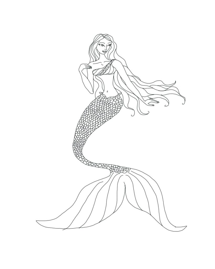 819x1024 Coloring Pages Mermaids Fairies Inspiration Coloring Mermaid Fairy