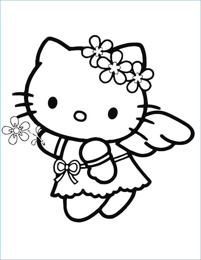 Hello Kitty Little Mermaid Coloring Page 670x867 Hello Kitty Little Mermaid Coloring Page