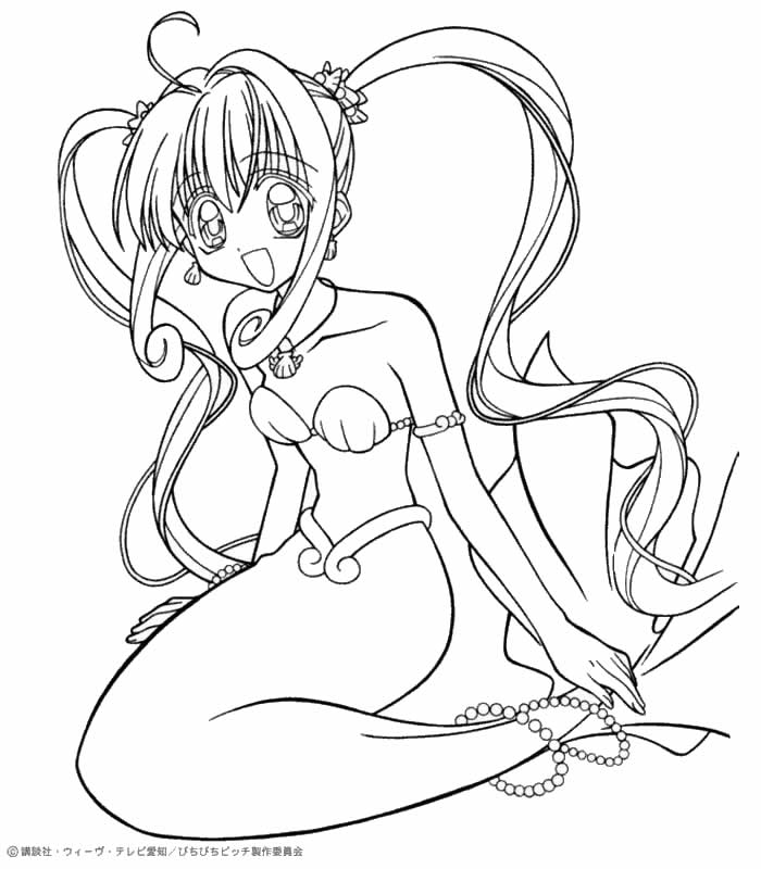 700x800 Luchia The Mermaid Coloring Pages