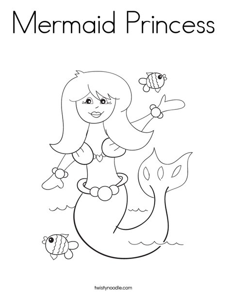 468x605 Mermaid Princess Coloring Page