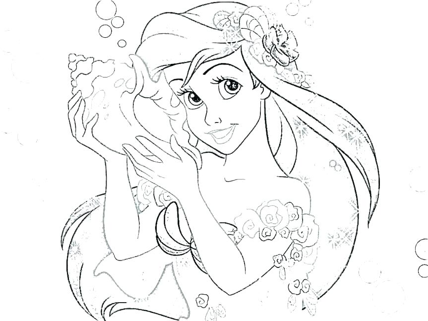 Mermaid Princess Coloring Pages at GetColorings.com | Free printable ...