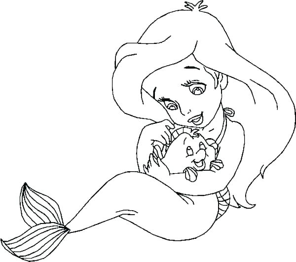 600x531 Princess Mermaid Coloring Pages