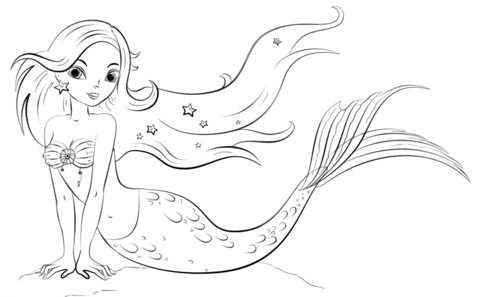 480x297 Merman Coloring Pages
