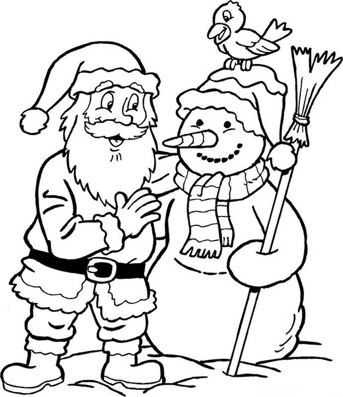 Free Printable Santa Merry Christmas (Xmas) Coloring Pages Sheets 690x800 Free Printable Santa Merry Christmas (Xmas) Coloring Pages Sheets