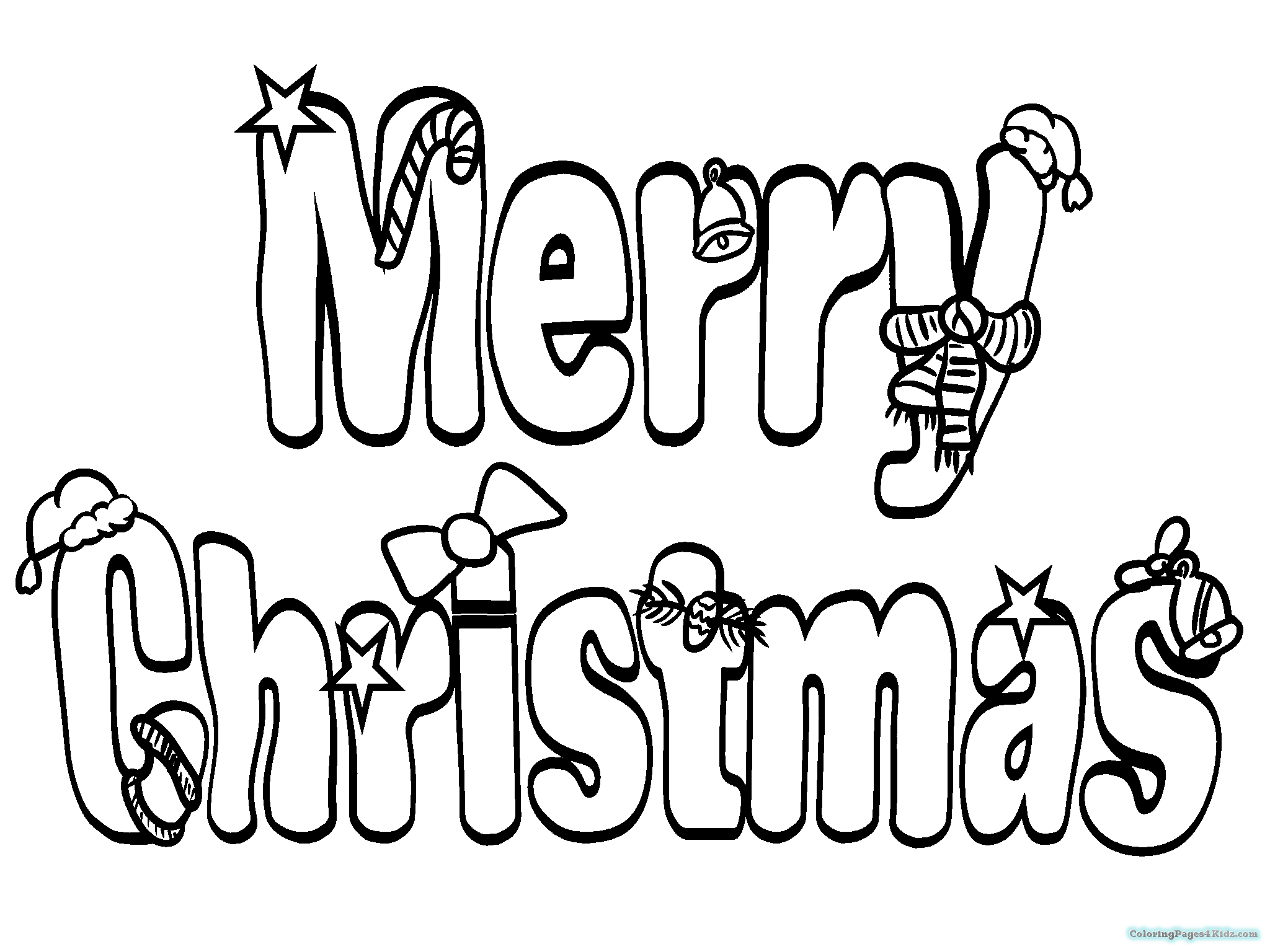 Merry Christmas Word Coloring Pages Coloring Pages For Kids 2048x1536 Merry Christmas Word Coloring Pages Coloring Pages For Kids