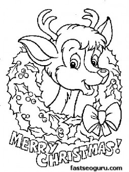 Printable Coloring Pages Of Merry Christmas Reindeer Baby Face 254x338 Printable Coloring Pages Of Merry Christmas Reindeer Baby Face