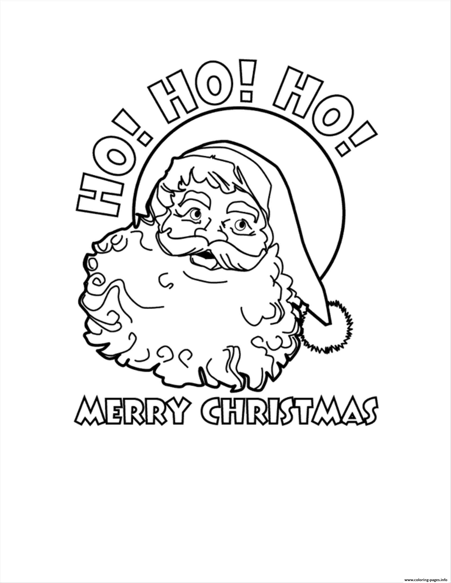 1900x2458 Santa Claus Ho Ho Ho Merry Christmas Coloring Pages Printable