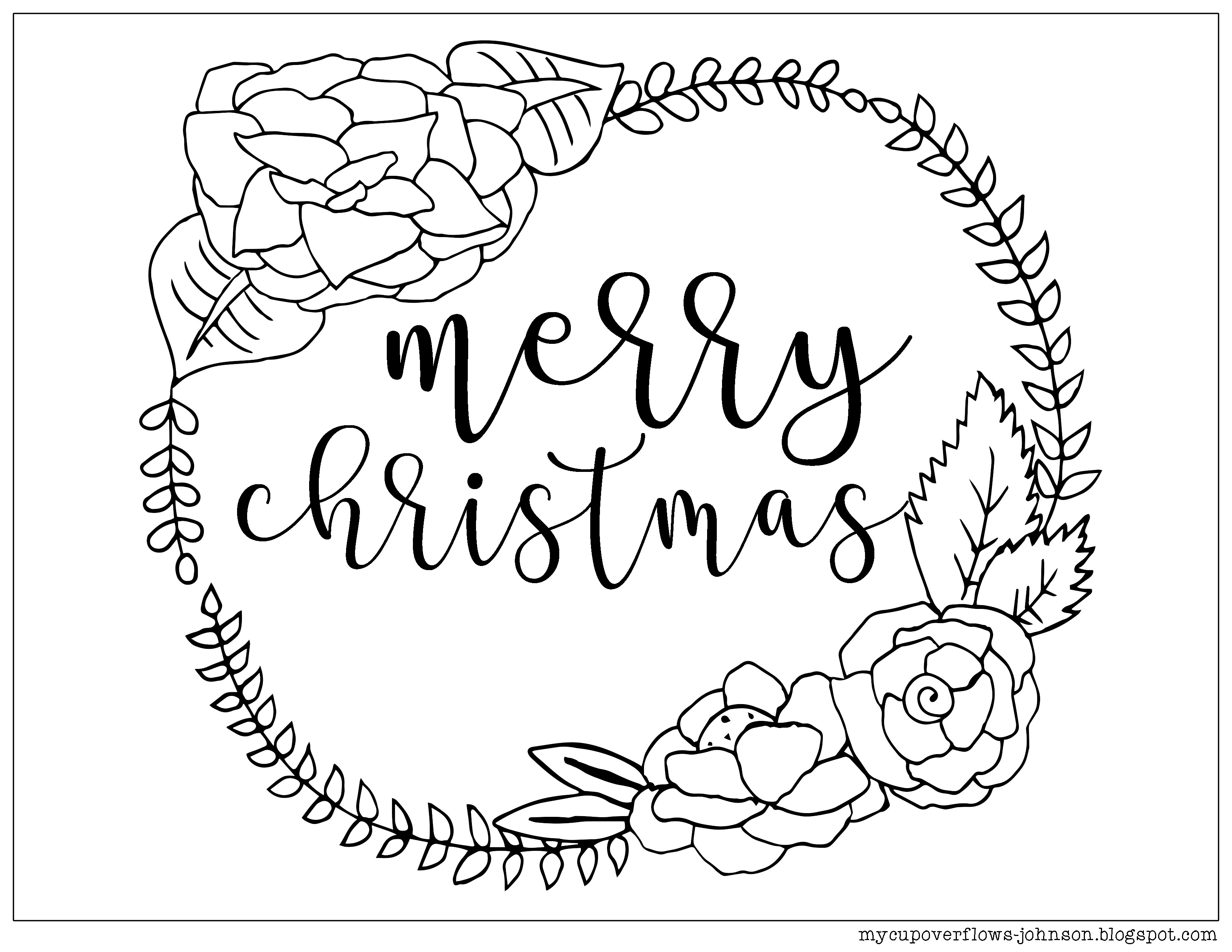 Merry Christmas Coloring Pages That Say Merry Christmas at GetColorings ...