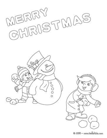 Merry Christmas Cards Coloring Pages 364x470 Merry Christmas Cards Coloring Pages