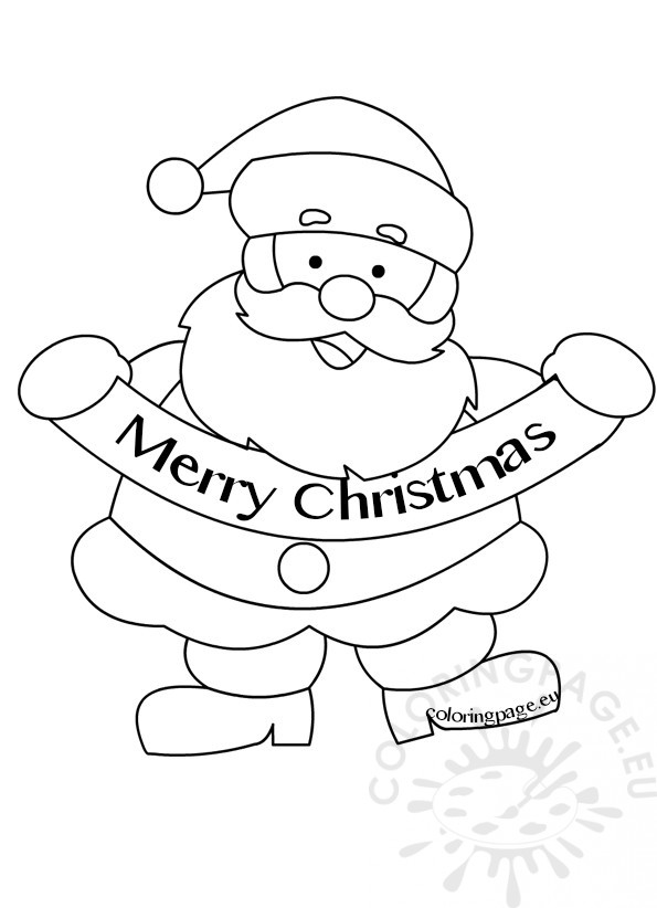 595x822 Merry Christmas Santa Claus Picture Coloring Page