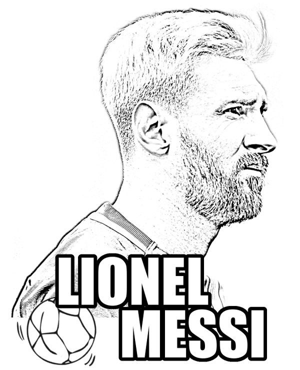 At Messi Coloring Pages 600x740 At Messi Coloring Pages