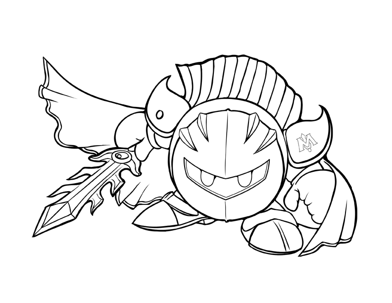792x612 Meta Knight Coloring Pages