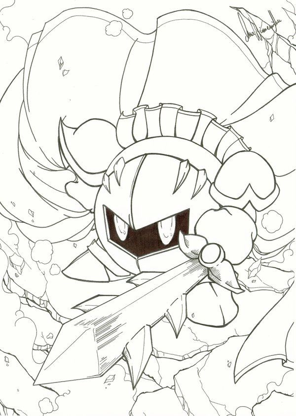 600x844 Meta Knight Coloring Pages Print Meta Knight Coloring Pages