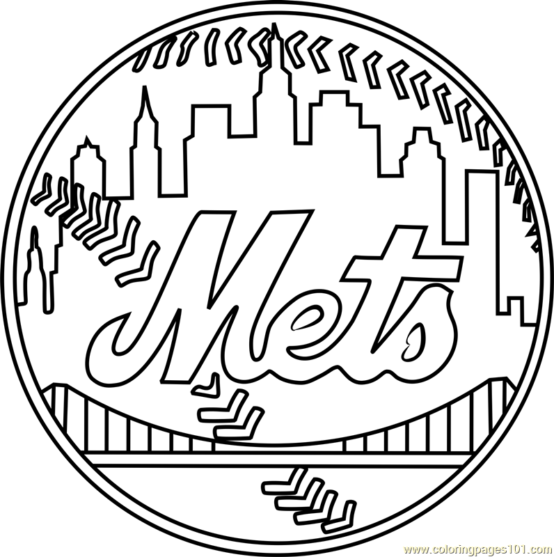 New York Mets Logo Coloring Page 796x800 New York Mets Logo Coloring Page