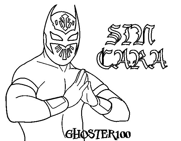 Wwe Sin Cara Coloring Pages 600x470 Wwe Sin Cara Coloring Pages