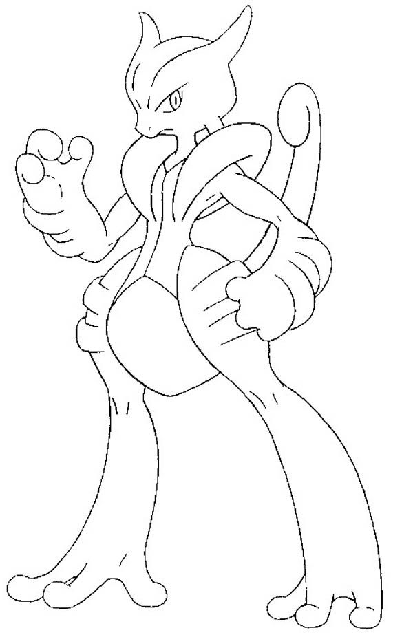 Mega Mewtwo X Coloring Page 600x926 Mega Mewtwo X Coloring Page