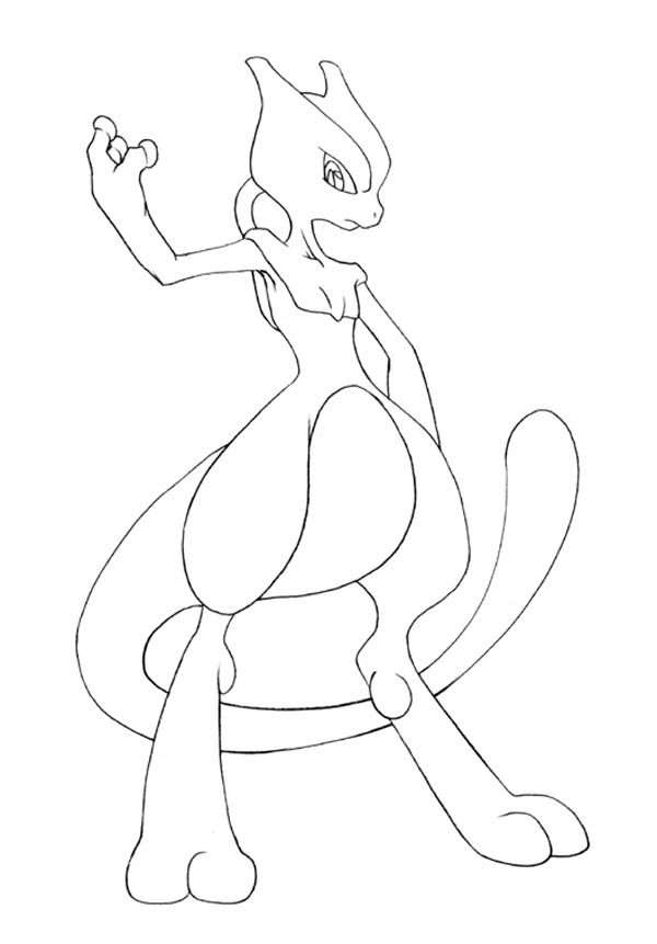 Drawing Of Mewtwo Coloring Page 600x861 Drawing Of Mewtwo Coloring Page